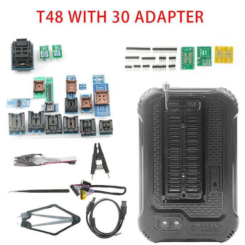 Xgecu โปรแกรมเมอร์ T48 (Tl866-3G) รองรับ 31000 ชิ้นสำหรับ SPI Nor NAND Flash BIOS MCU EEPRO