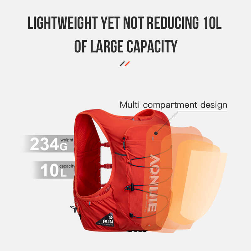 AONIJIE C9116 Unisex 10L กีฬากระเป๋าเป้สะพายหลังน้ำหนักเบา Off-Roa