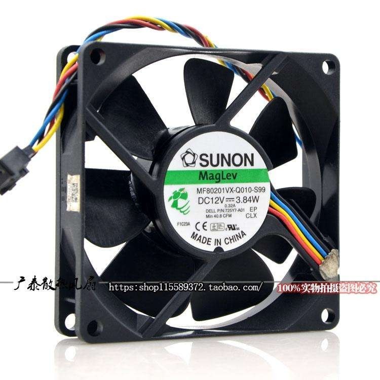 Tajun MF80201VX-Q010-S99 8CM 12V 3.84W 4 W pwm การควบคุมความเร็ว 725Y7-A01