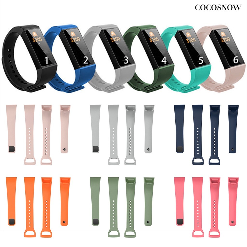 Ccat_ สายรัดข้อมือสําหรับ Redmi/สําหรับ Xiaomi MI Band 4C หนาปลอดภัย TPU เปลี่ยนสายนาฬิกาอัจฉริยะ