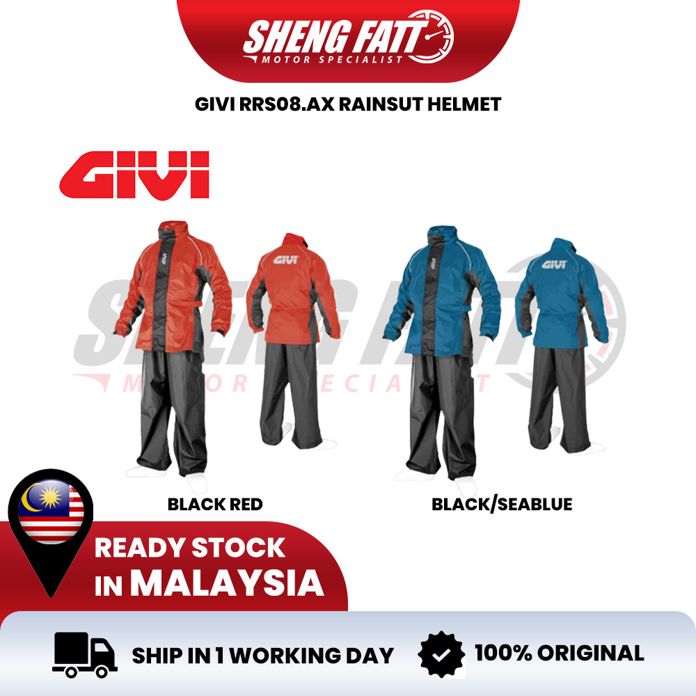 GIVI RRS08.AX เสื้อกันฝน Baju Hujan กันน้ํา Baju Hujan มอเตอร์เสื้อกันฝน Wind Defender