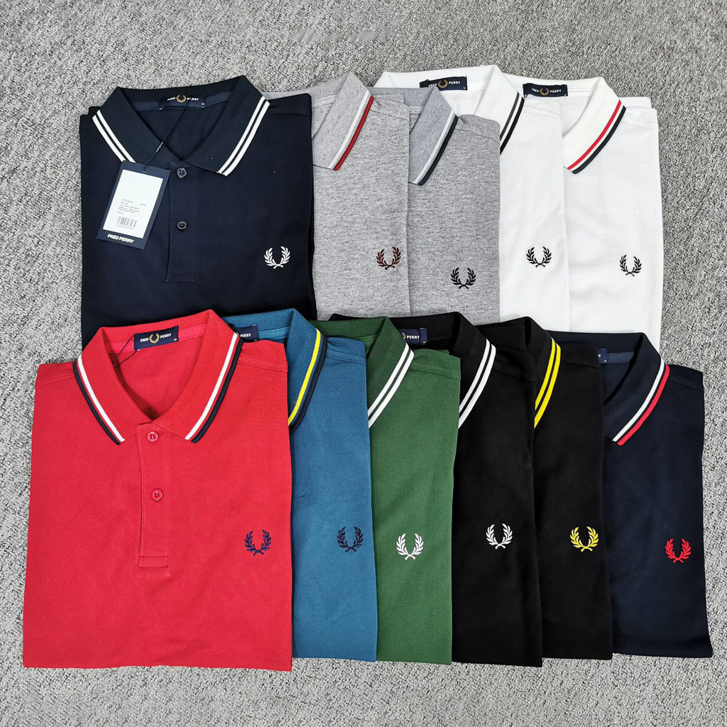 Fp Fred เสื้อโปโลแขนสั้นผู้ชายปกสลิมฟิต FP Laurel เสื้อยืดคอปก American Paul เสื้อ QST