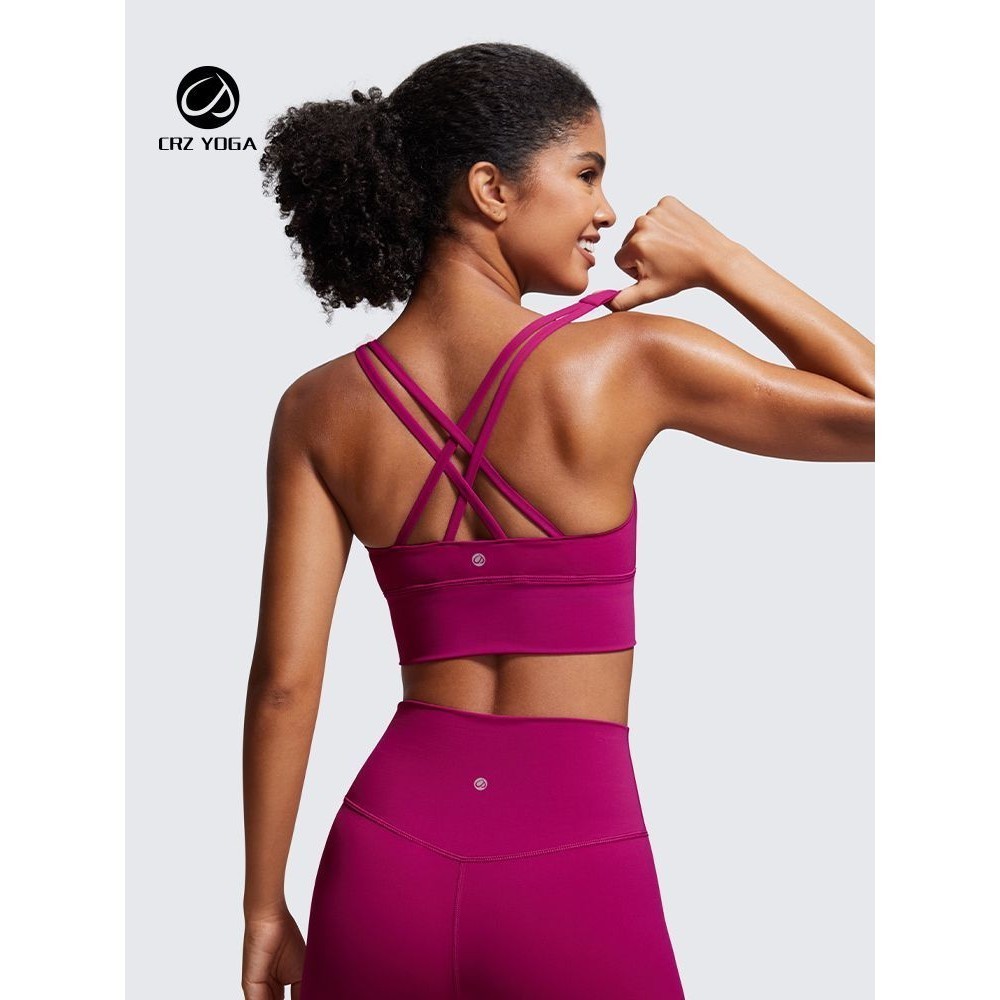 CRZ YOGA Naked Feeling ชุดชั้นในกีฬาโยคะข้ามหลังความงาม