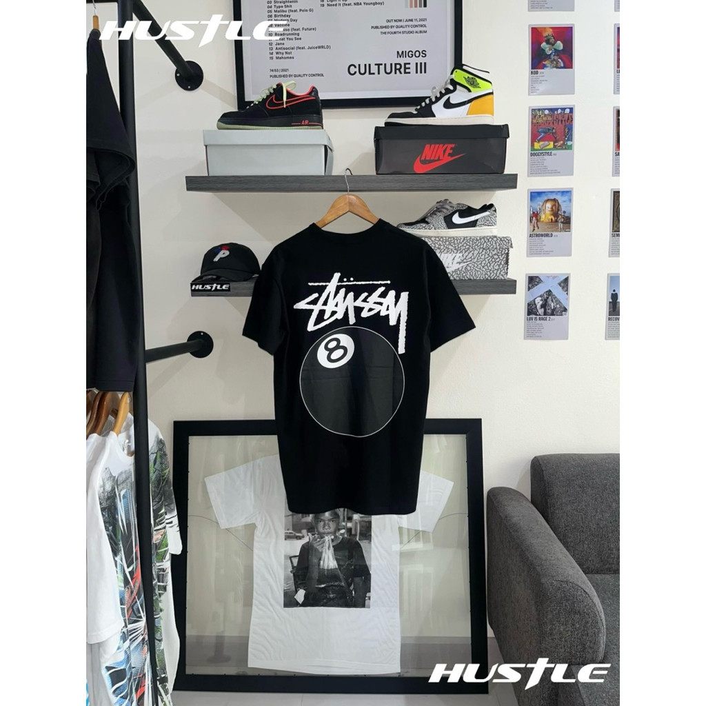♞,♘[Hustle.store]เสื้อยืด Stussy 8 Ball Lcb ss Tee มือ1ของแท้พร้อมส่ง️️️️️️️️ WTY