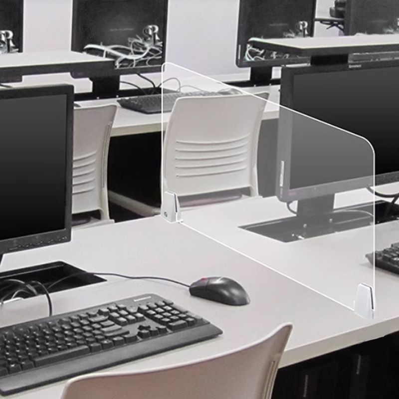 Office Desktop Screen Baffle Matte Prenparent Partition ขนาดรองรับโต๊ะทำงานที่โต๊ะทำงานที่กำหนดเอง