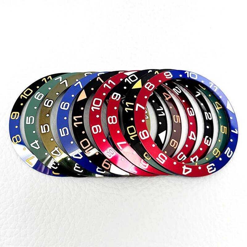 ▥ Mod 38 มม.* 30.5 มม.ลาด 12 ชั่วโมง อลูมิเนียมเซรามิค Bezel แทรก Fit Skx007 Skx009 SRPD นาฬิกา