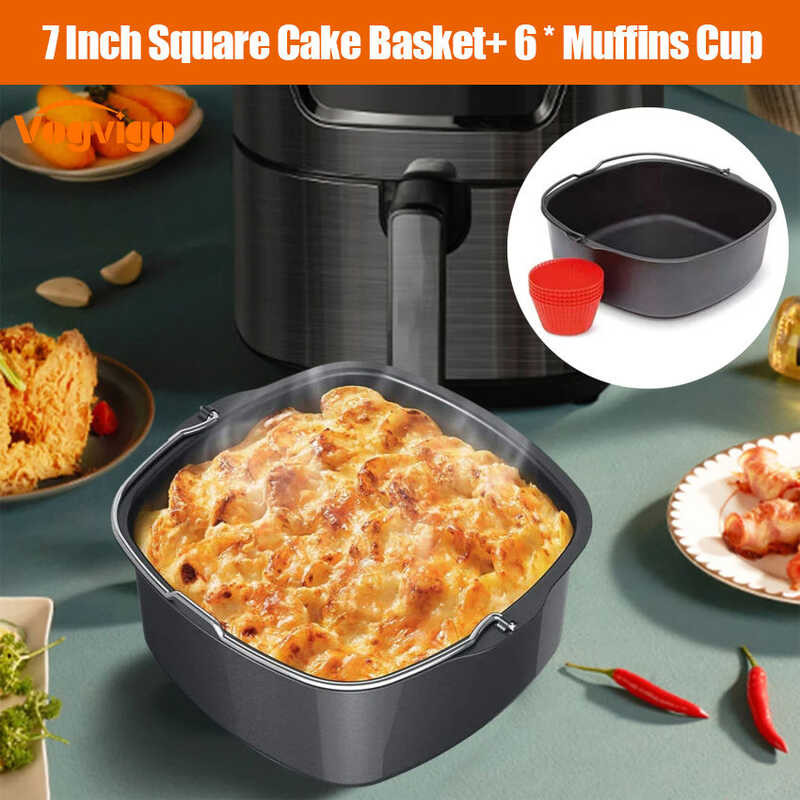LY Non-Stick Cake Baking Tray Basket Airfryer For Baking Dish Pan Air Fryer Accessories Baking Bask