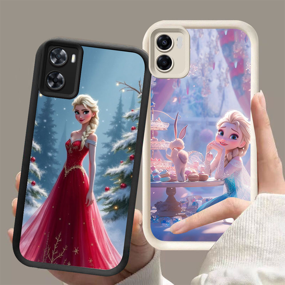 YZ-89Princess Elsa บน run Cool สําหรับ OPPO Realme A57 A57e A77 A77s A76 A96 9i C33 A57s A36 4G