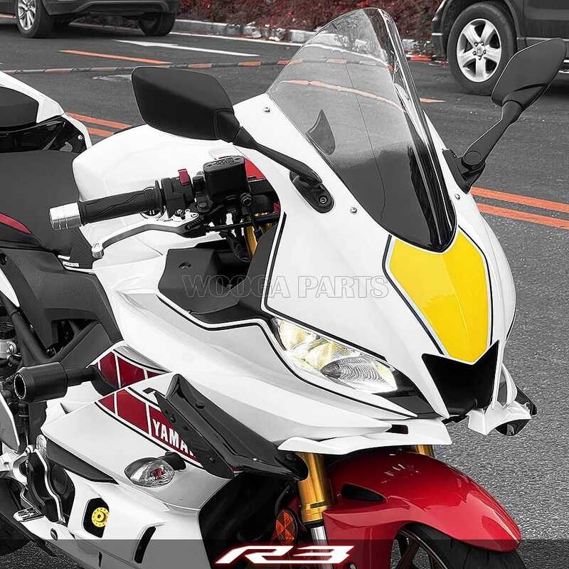 เหมาะสําหรับ Yamaha YZF-R3 2019-2023 R3 Modified Wind Wing Deflector Lower Lip Beak Windshield