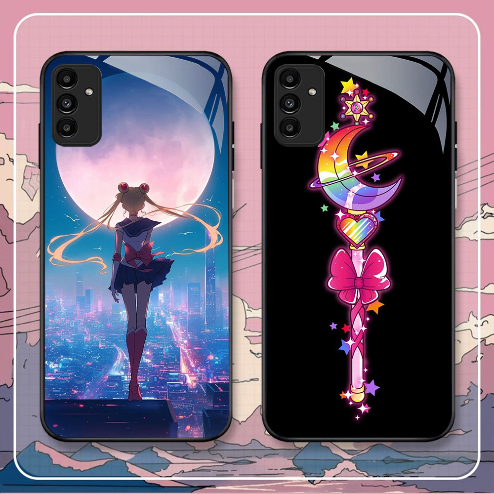 NA-76 เซเลอร์มูน HD Softcase แก้วเคลือบเงาสําหรับ Samsung A05S A35 A55 A24 A14 A15 A04S A34 A25 M15 