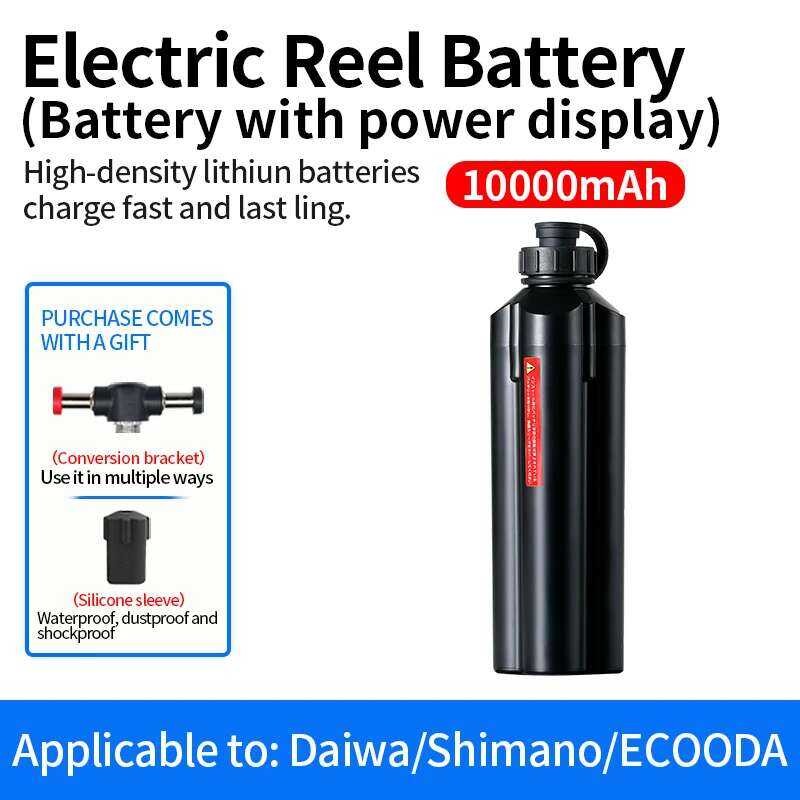 สำหรับแบตเตอรี่รอกไฟฟ้าตกปลา 10000MAH Daiwa Shimano PLAYS3000 Tanacom1000 ,MD3000 BM2900 Seaborg