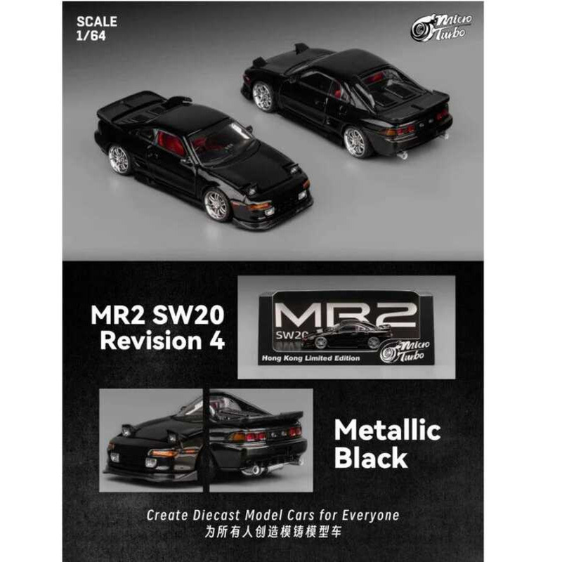 Micro Turbo 1:64 Mr2 Sw20 โลหะdiecastรุ่นรถ