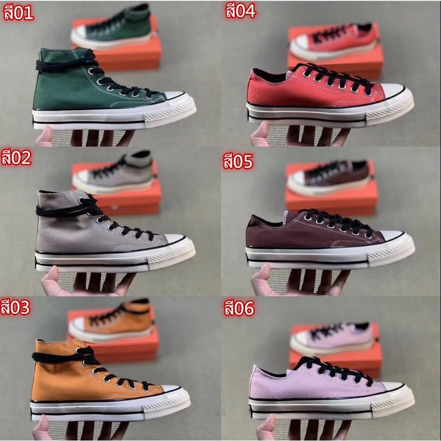 ♞Converseo Taylor 1970s 2019 Quarter ใหม่รองเท้าผ้าใบ 1970s สามรุ่นของชายและหญิงกีฬารองเท้าผ้าใบแบบ