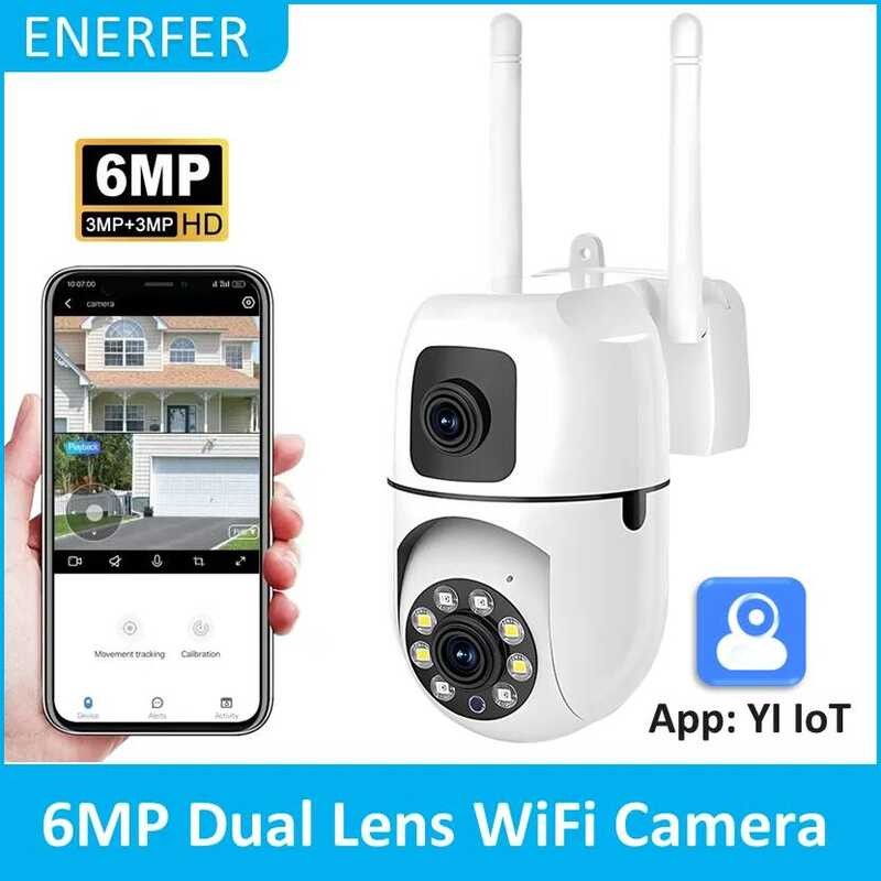 เลนส์ Dl 6MP Home Security YI IOT App 2.4GHz Wifi กล้องสี Night Vision Two Way Audio PTZ กล้องวงจรปิ