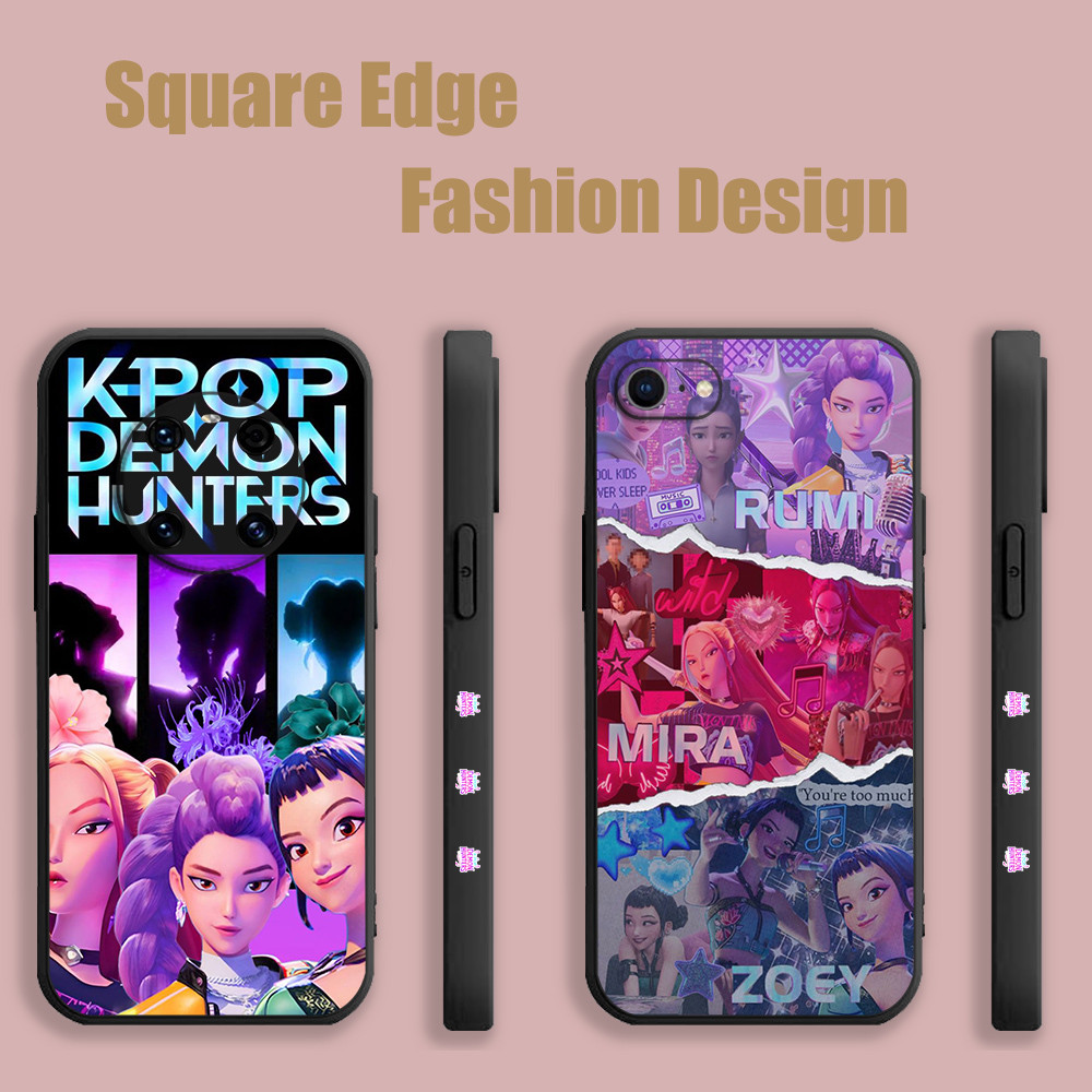 ปลอกสําหรับ OPPO A53 A76 A95 A96 A77 Reno6z Reno 7 4G Kpop Demon Hunters สีชมพูความงาม XWC85 เคสโทรศ