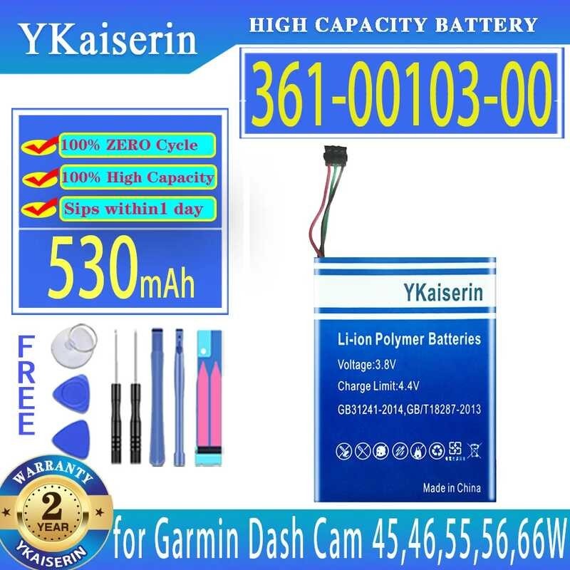 แบตเตอรี่ YKaiserin 361-00103-00 530mAh สำหรับ Garmin Dash Cam 45 46 55 56 66W