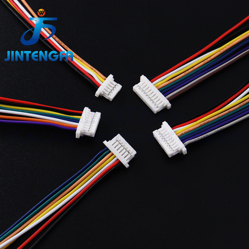 10pcs JST SH 1.0 MM หญิงเดี่ยวปลั๊กสายไฟ 100 มม.2P 3P 4P 5P 6P 7P 8PIN SH1.0MM 26AWG 10 ซม.