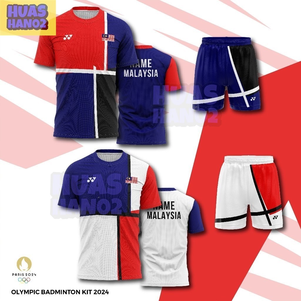 OLYMPIC เสื้อแบดมินตัน, JERSI BADMINTON OLIMPIK (PARIS 2024)