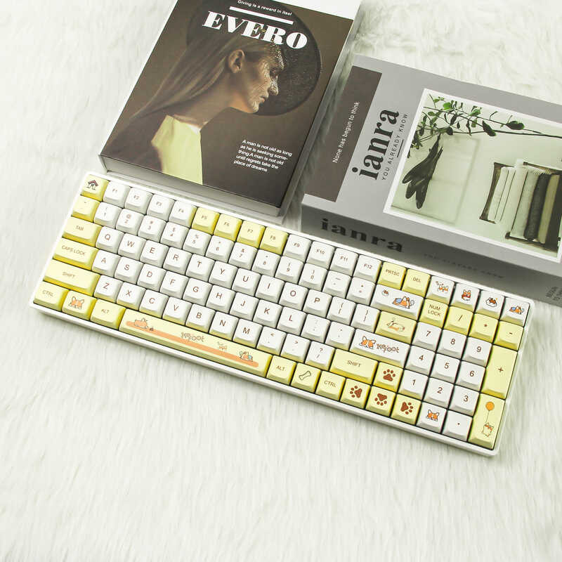 ZIFRIEND Shiba Inu Keycap PBT 138 คีย์บอร์ด DIY XDA Mechanical Keypad สุนัขน่ารั