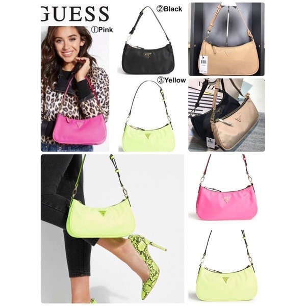 ♞,♘พร้อมส่ง ทรงฮิต กระเป๋า guess พอช แท้   ปลอมคืนเงิน มี2 รุ่น paris/littel QAS