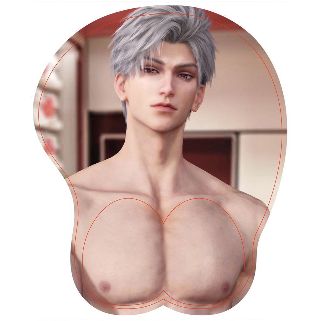 Love and Deep Space Qin Che Chest แผ่นรองเมาส์สามมิติ 3d แผ่นรองเมาส์ข้อมือซิลิโคนของขวัญวันเกิด