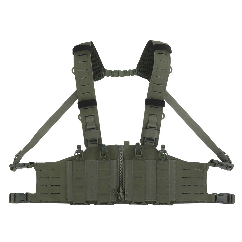 Wosport Tactic SF Chest Rig H-Shaped Strap 2pcs Mag Pouch Mesh Pocket Lightweight Design Chest Rig VE-96