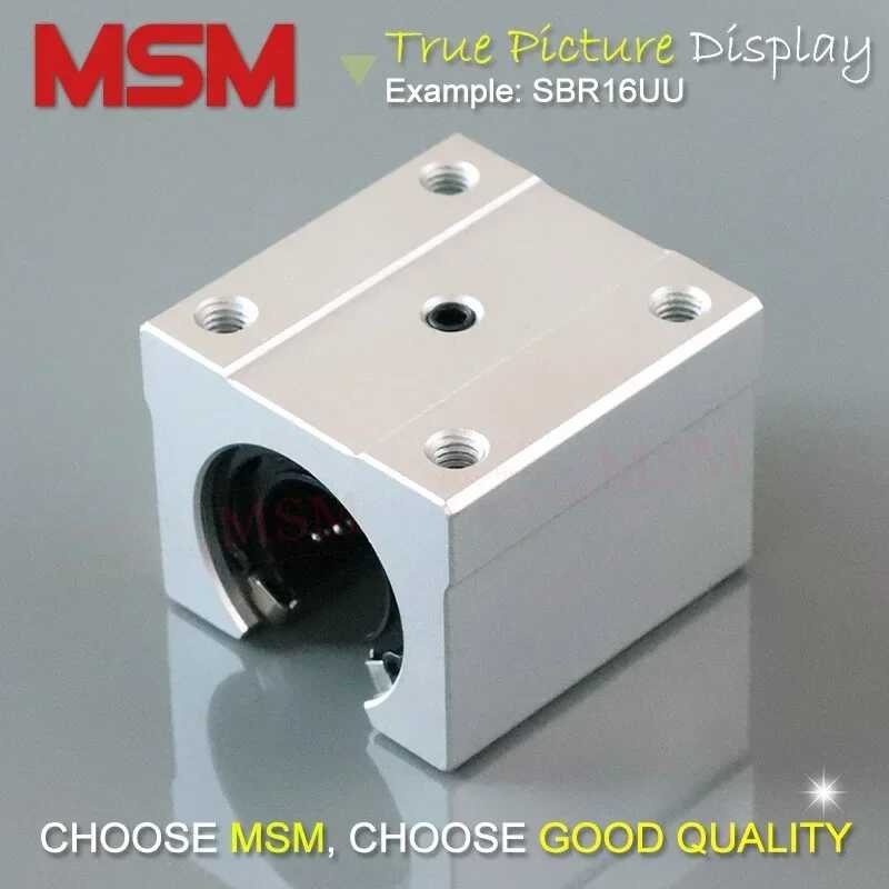 4 575 ชิ้น MSM Lug Bearing Housing เปิด Sbr16uu Sbr20uu Sbr25uu อลูมิเนียมท