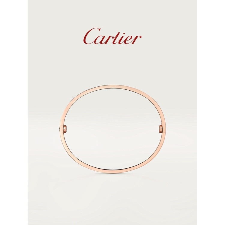 ♞,♘,♙[พร้อมบรรจุภัณฑ์] Cartier Cartier LOVE Series Rose Gold Platinum Classic Bracelet Couple Gift