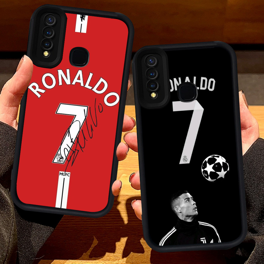 S86 Cristiano Ronaldo สําหรับ VIVO Y91C Z1 Pro Y50 Y91 Y17 Y30 Y93 Y19 V9 Y95 Y12 Y30i Y15 สีดํา
