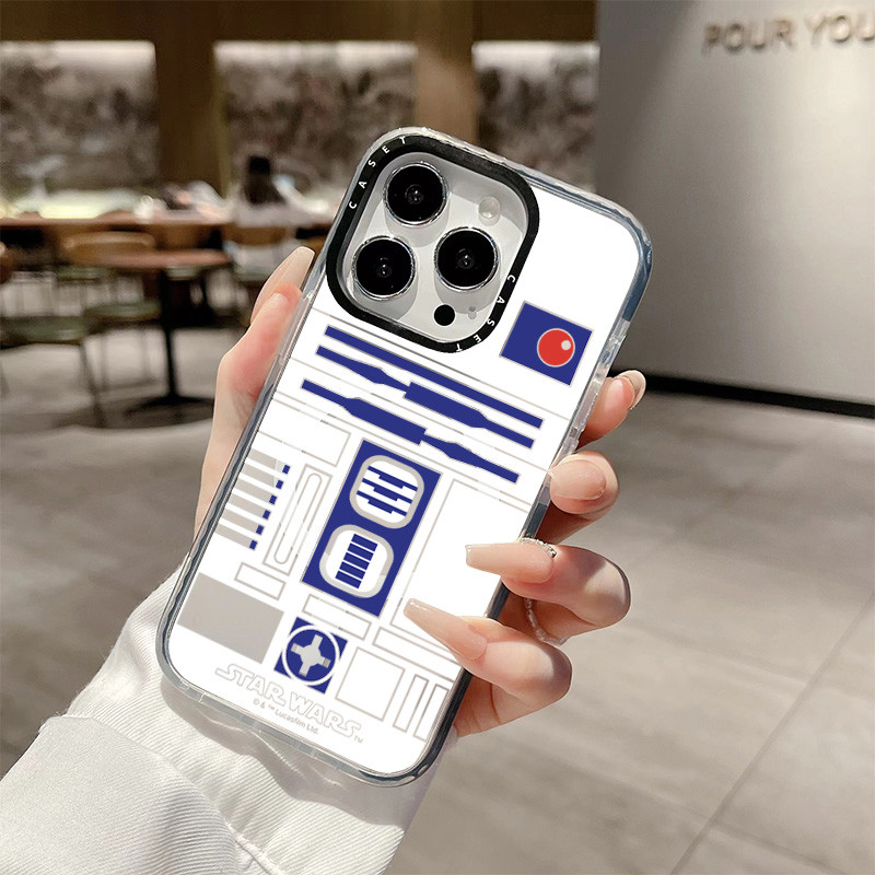 STAR WARS R2 โลโก้ไร้สายชาร์จแม่เหล็กสําหรับ IPhone 11 12 13 14 15 16 Pro Max ฝาครอบ 16 PLUS 16E ซิล