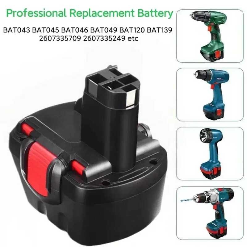 แบตเตอรี่ลิเธียมไอออน 12V ชาร์จใหม่ได้สำหรับสว่าน Bosch PSR1200 AHS GSB GSR VE-2, GSB VE-2, PSB 12 V