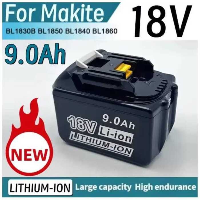 ใหม่ 100% ของแท้ 18v 9Ah สำหรับ Makita BL1860 BL1850B BL1850 BL1840 BL1830 bl1850b li-ion ทดแทน