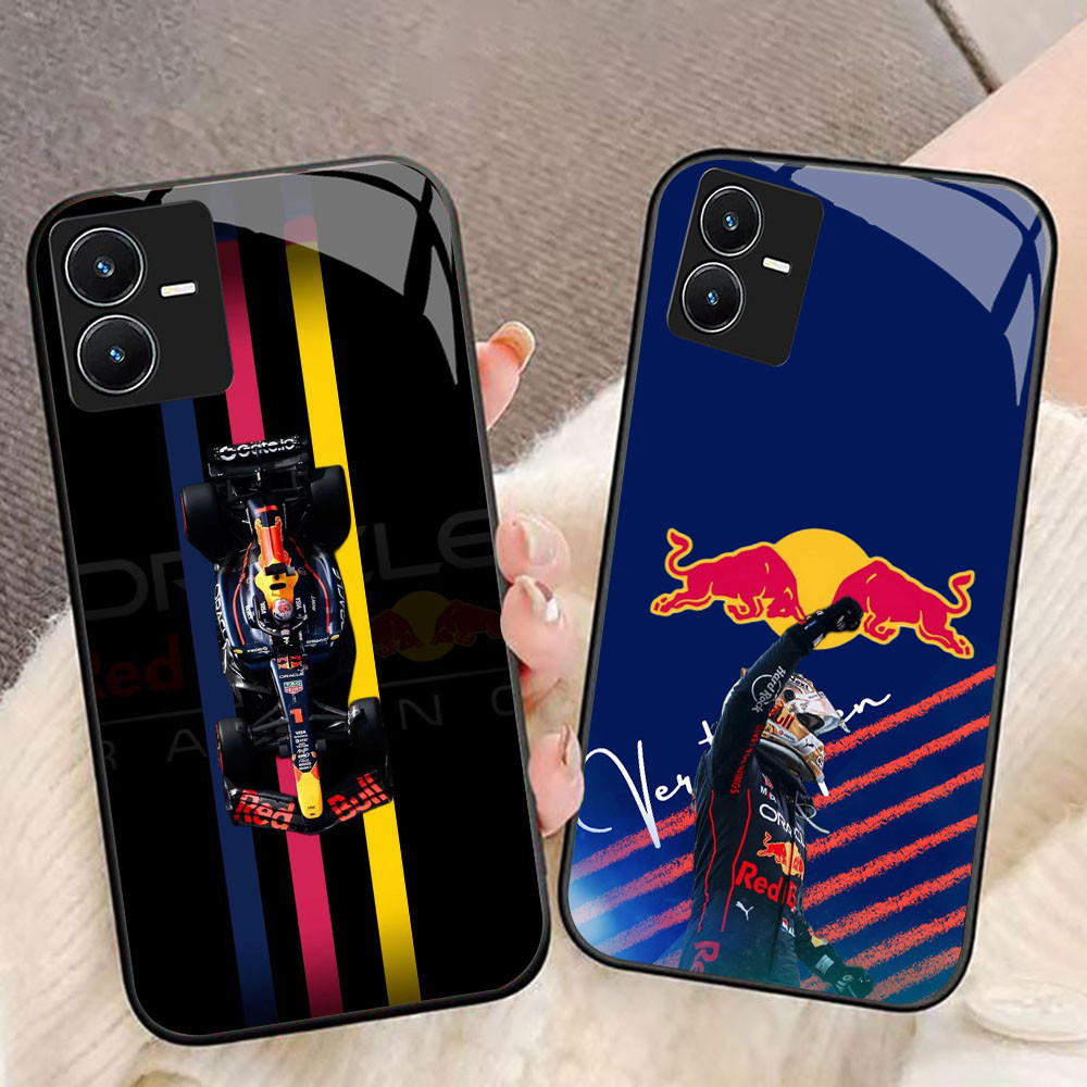 MK-84 Max Verstappen F1 Racing Liquid HD Glass Casing สําหรับ VIVO Y22 Y35 Y75 Y28 Y22S V25 Y55 iQOO