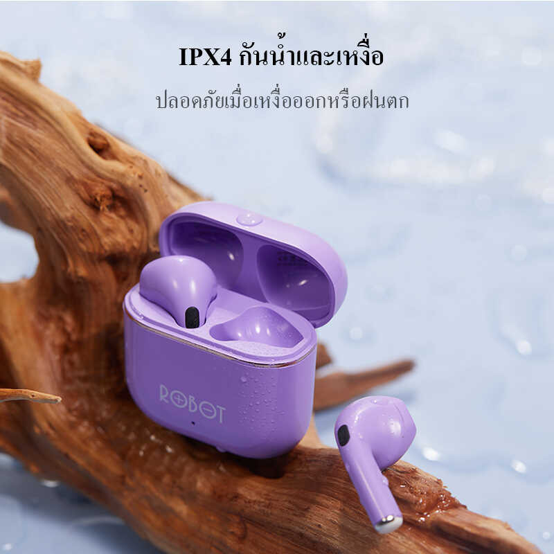 [อัพเกรดใหม่] ROBOT รุ่น T50s/Gt2 หูฟังบลูทูธ Wireless Earphone Airbuds B