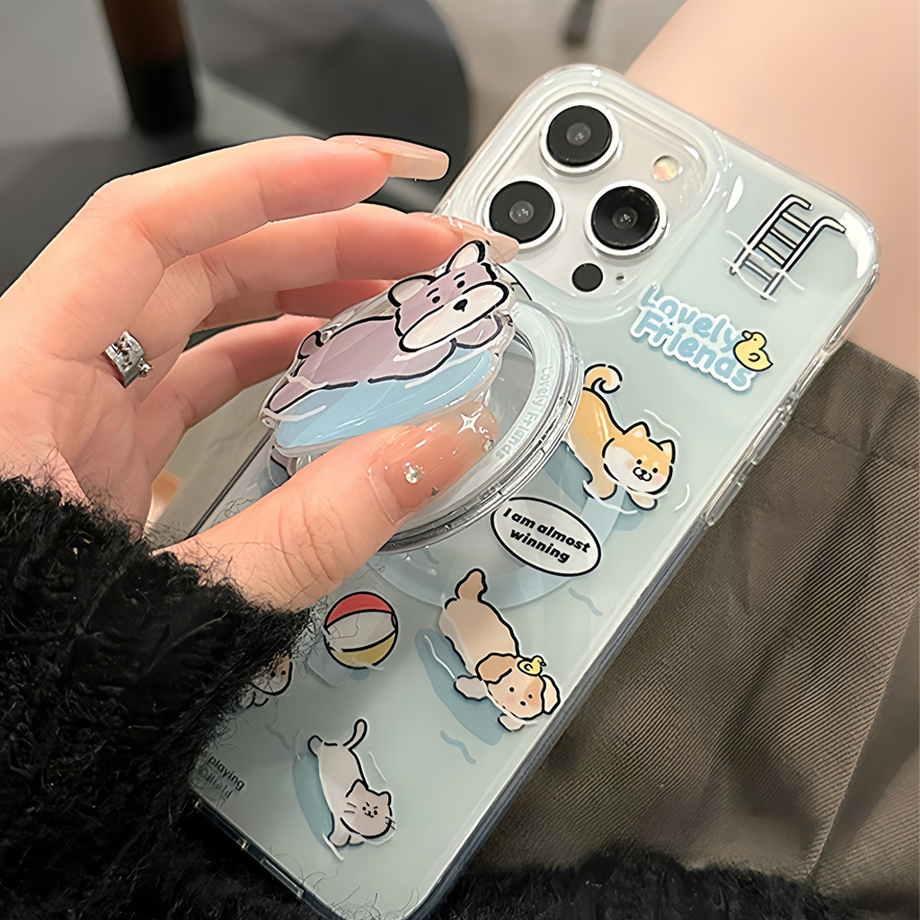 CX24-1 For iPhone 17 16 15 14 13 12 11 Pro Max Mini XS Max XR X 7 8 Plus SE2 SE3 With magnetic stand