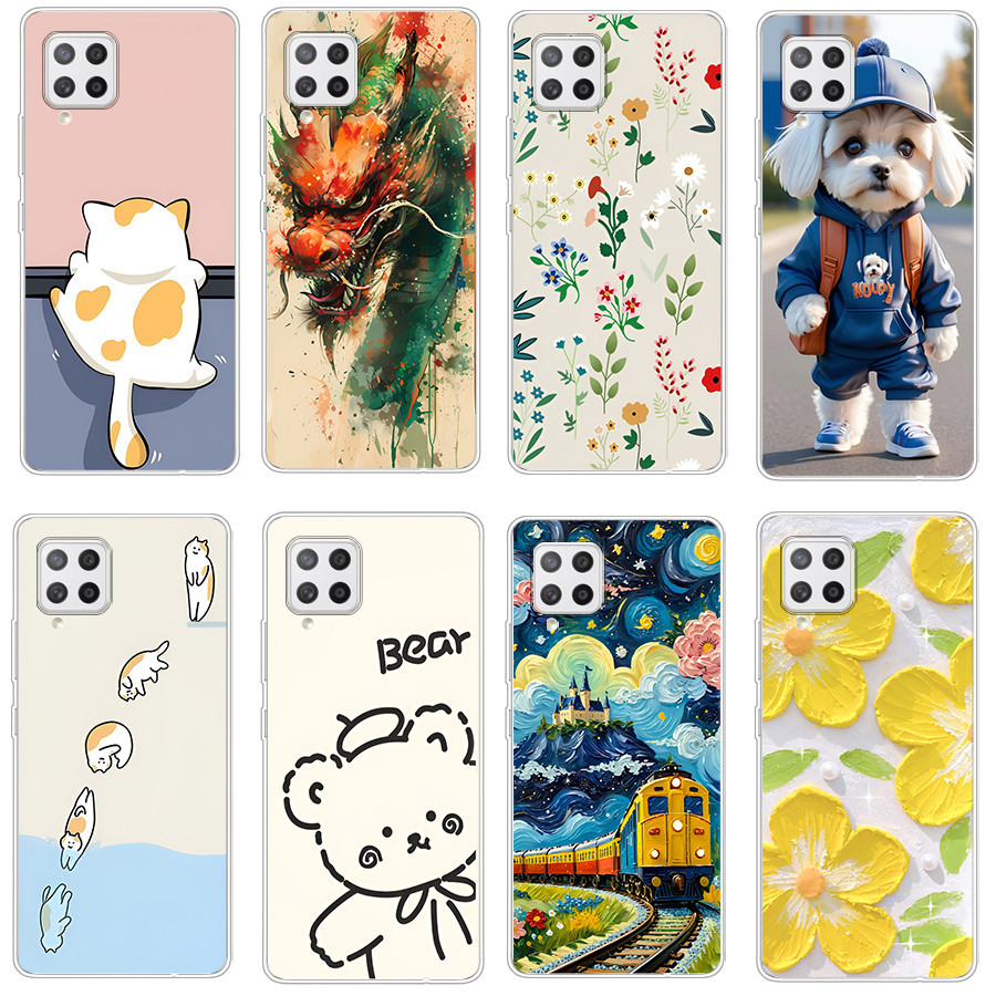 เคสสําหรับ Samsung galaxy A42 M42 5G เคสซิลิโคนนุ่ม TPU พิมพ์ฝาครอบโทรศัพท์
