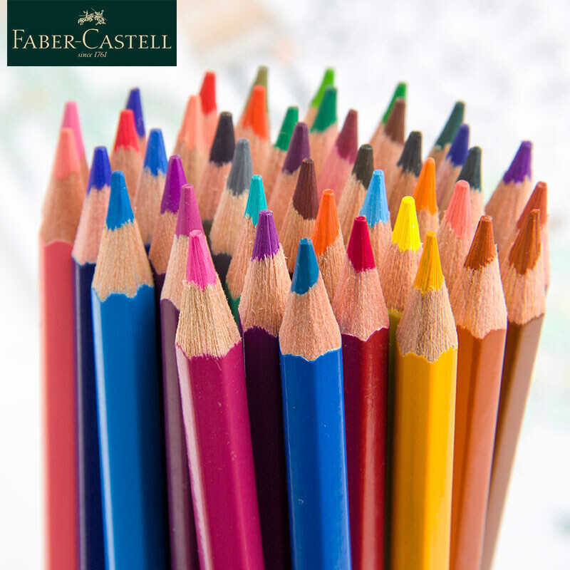 Faber Castell วาดภาพดินสอสีน้ำ24/36/48/60/72ดินสอสีไม้ธรรมชาติส