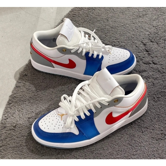 ♞,♘(ของแท้ 100%) Nike Air Jordan 1 Low Philippines White Blue Red