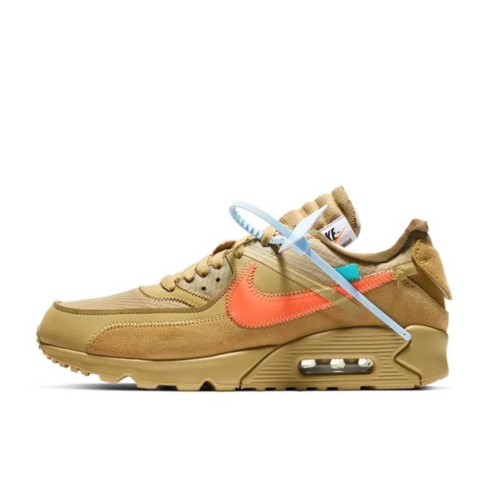 ฟิกเกอร์ Off-White × Nike Air Max 90 "Desert Ore" Sneakers AA7293-200 Like New