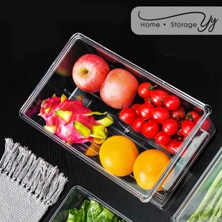 Johor Seller | Refrigerator storage box rectangular noodles vegetable fruit kitchen