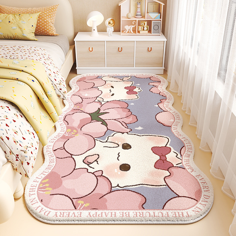 Girl Bedroom Cute Decor Rug Fluffy Soft Baby Bedside Carpet Cartoon Style Carpets for Living Room P