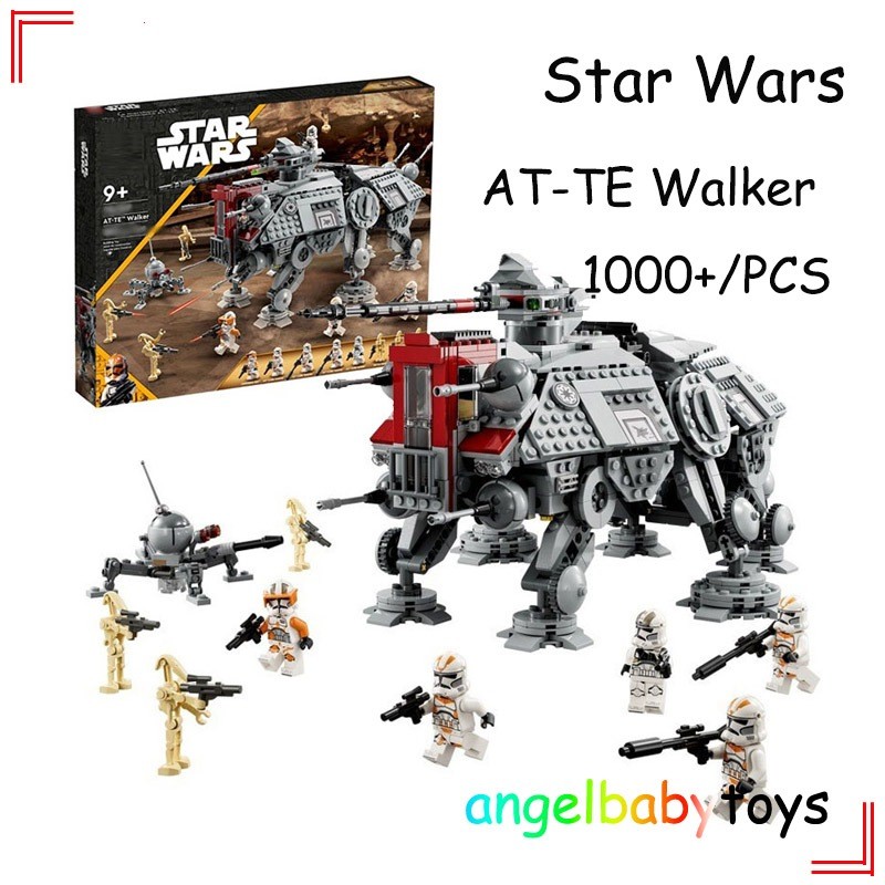 Star Wars Series 75337 AT-TE Walker (1000+ /PCS) ใช้งานร่วมกับ Lego Building Blocks ประกอบของเล่นเพ