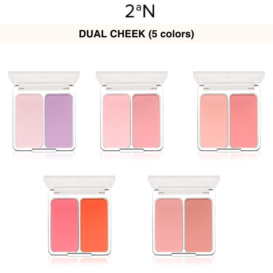 *พร้อมแปรง* ปิ๊กไอรีนกํามะหยี่สีแดง! [2aN] Dual Cheek Blush (8 สี)
