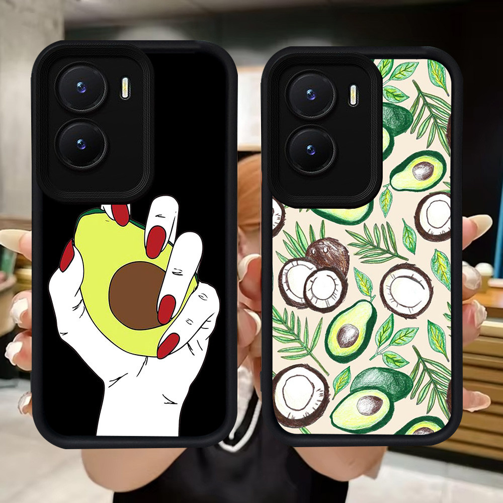 Q33 Avocado soft Casing สําหรับ VIVO Y35 IQOO Z9X Y01 Y01A Y55 Y75 Y56 Y15a Y16 Z9 Y15s Y22s Y22 13 