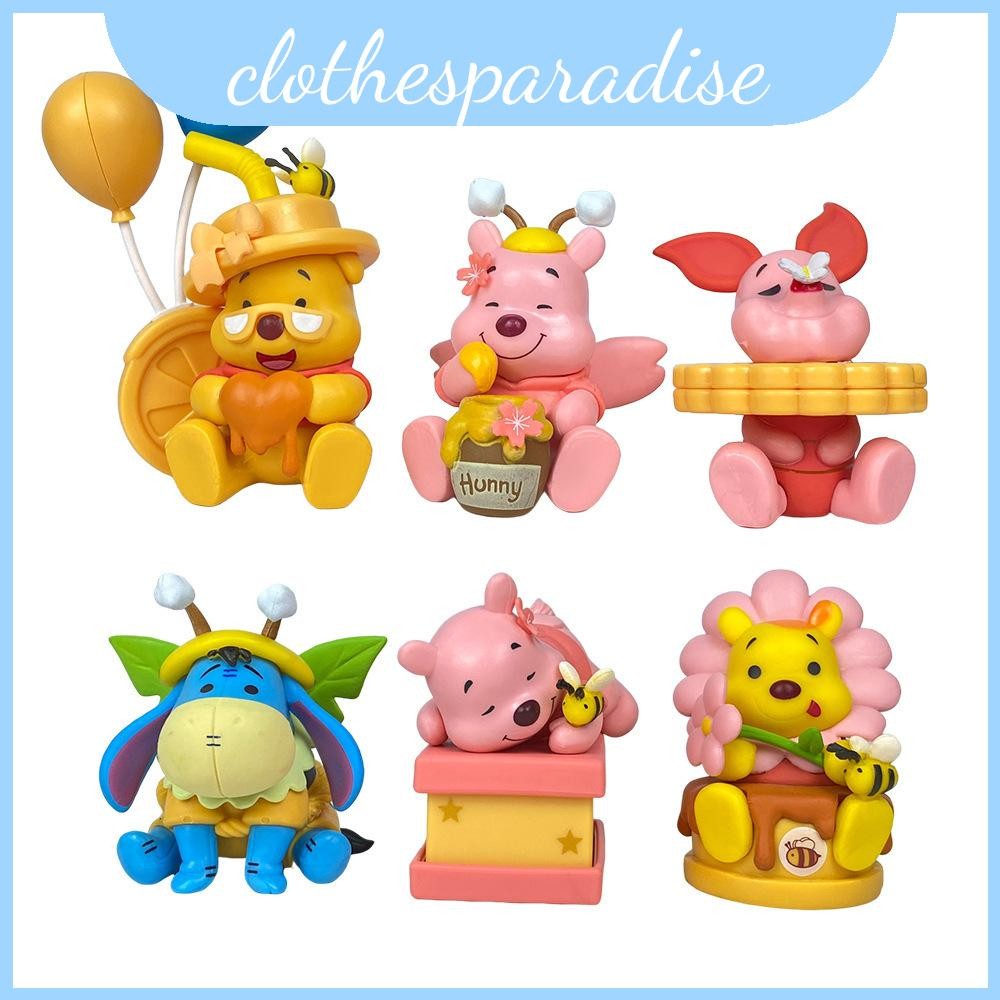 Bear Piglet Pooh Tigger Eeyore Honey Cake Character Food Series Model For Car Display Desk Or