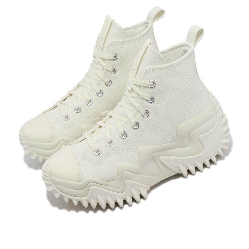 ♞,♘Converse รองเท้าผ้าใบ Run Star Motion CX Platform Seasonal Color Hi | Egret/Light Bone/Egret ( A