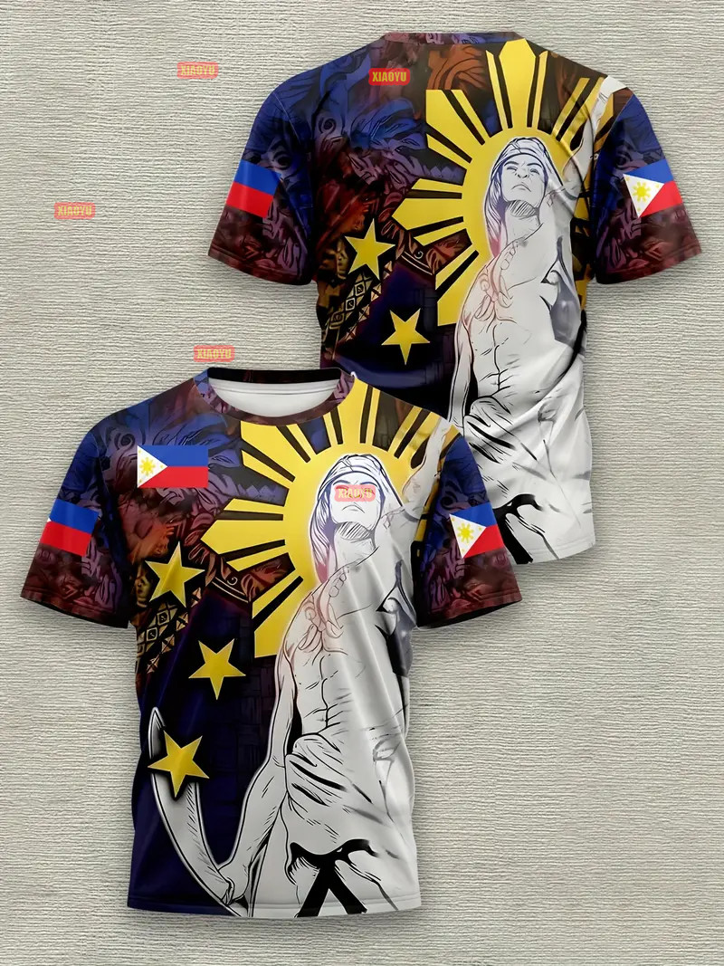 ฟิลิปปินส์เสื้อยืด Eagles Filipino Sun Flag Grunge Style