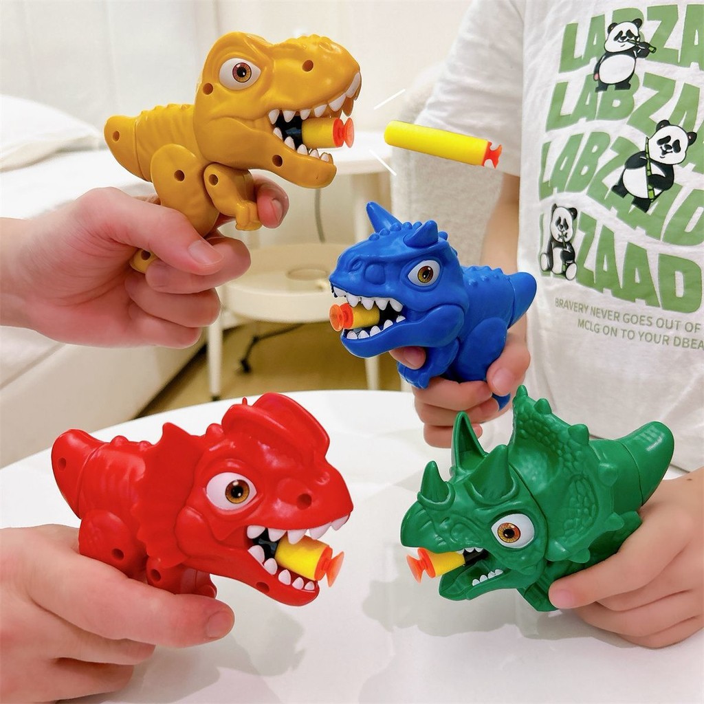 Bullet Soft Children Toy Toy Cartoon Dinosaur Pistol Gun ยิงฟองน้ำ Bullet Boy Boy Boy Boy Cup Cup C