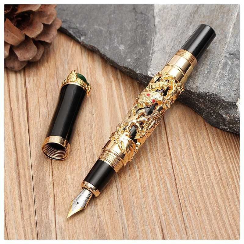 JINHAO GP 0.5Mm Gold Dragon Fountain Pen