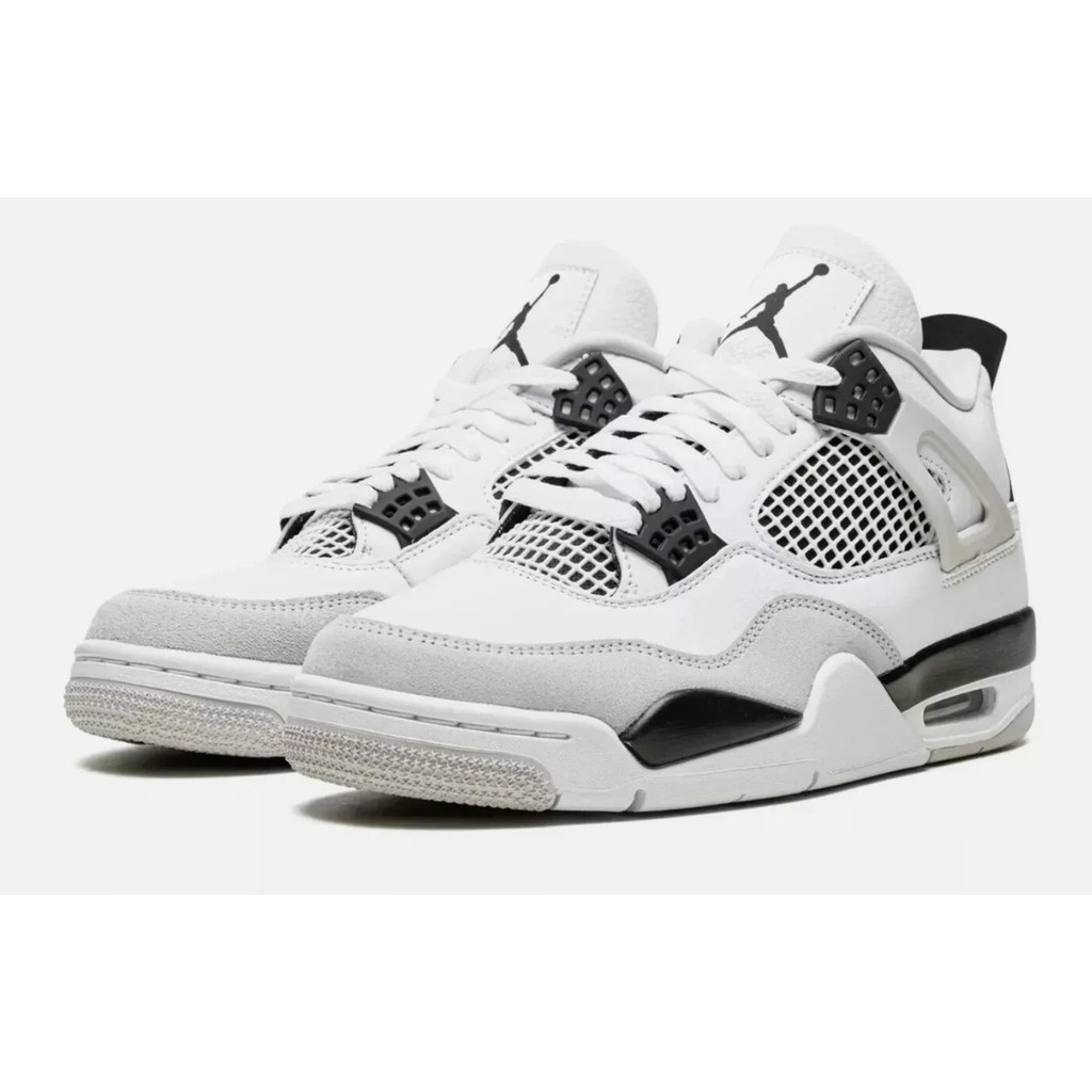 ฟิกเกอร์ Air JORDAN MENS RETRO 4 MILITARY BLACK GREY AJ4 DH6927111 ใหม่รองเท้าผ้าใบทุกขนาด